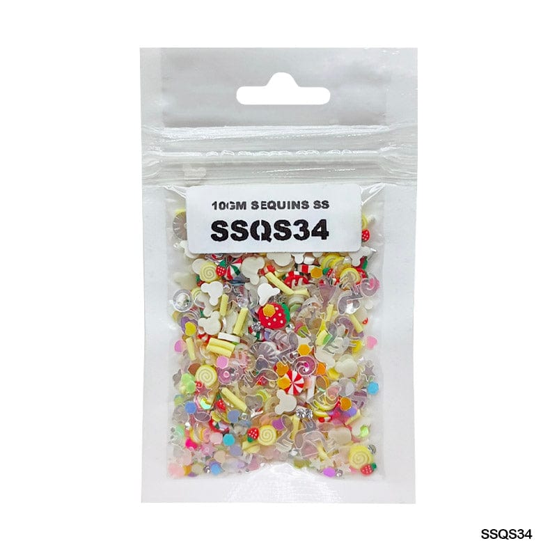 MG Traders 1 Sequin Ssqs34 Multi 10Gm Sequins Ss