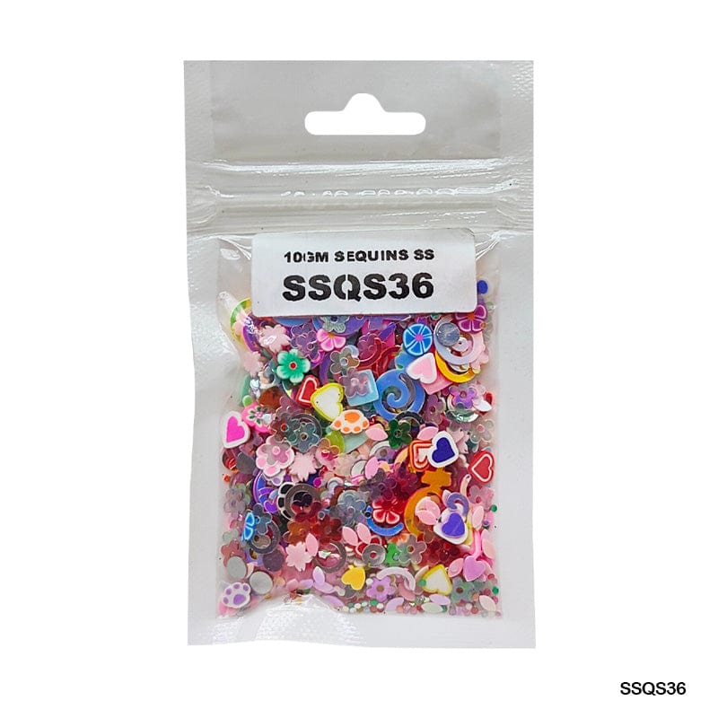 MG Traders 1 Sequin Ssqs36 Multi 10Gm Sequins Ss