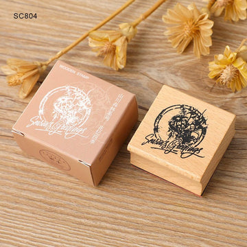 Sc804 Wooden Stamp Rectangle