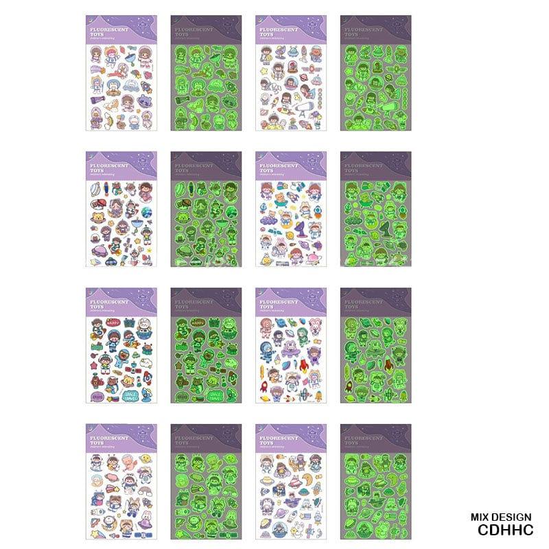 MG Traders 1 Stickers Cdhhc Fluorescent Glow In Dark Sticker