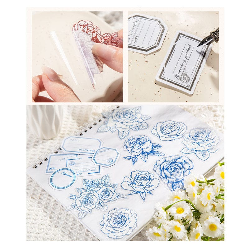 MG Traders Stickers Mhd006 Blooming Flower Sticker 76*80Mm 40Pc