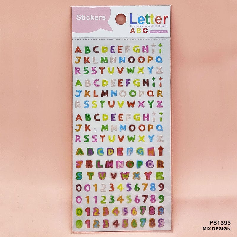 MG Traders Stickers P81393 Letter Number Sticker