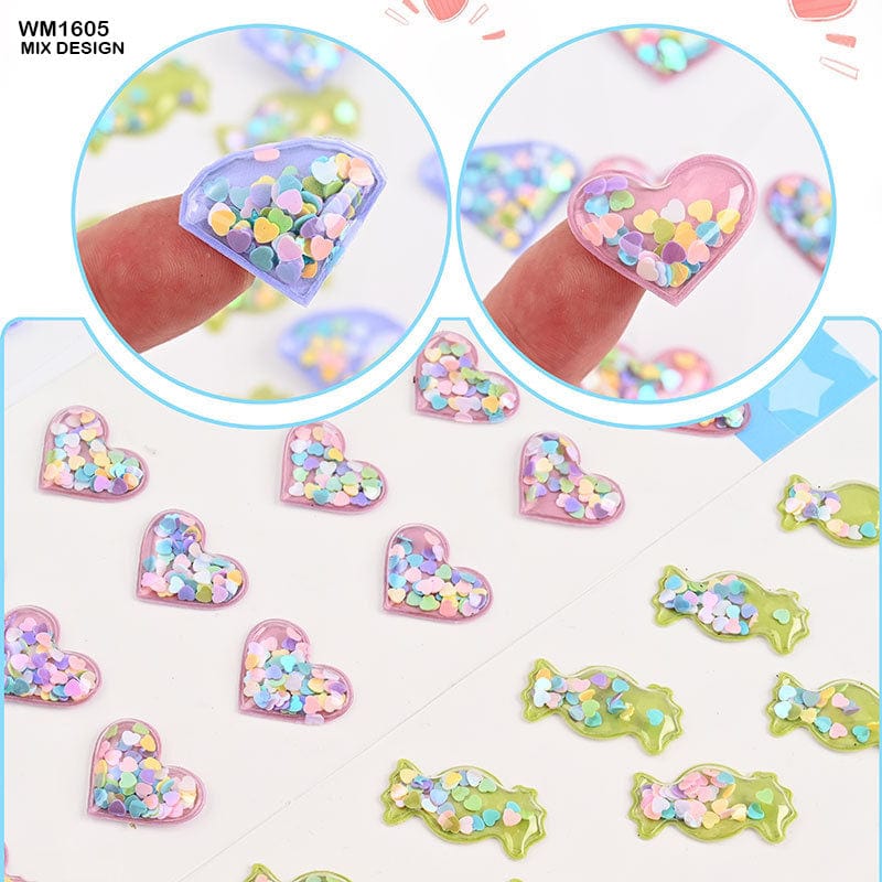 MG Traders 1 Stickers Wm1605 Puffy Sequins Stiickr
