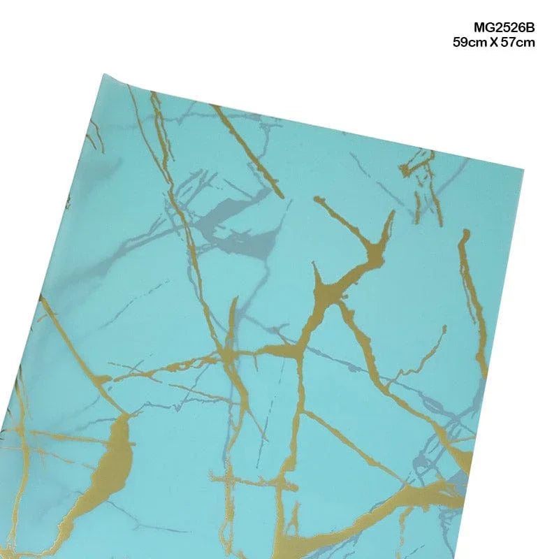 Premium Sky blue Wrapping sheet Plastic l Pack of 20 Sheets
