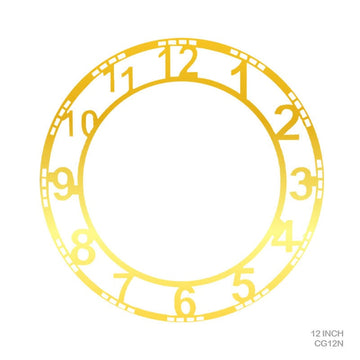 Clock Acrylic Golden 12