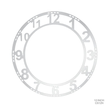Clock Acrylic Silver 12