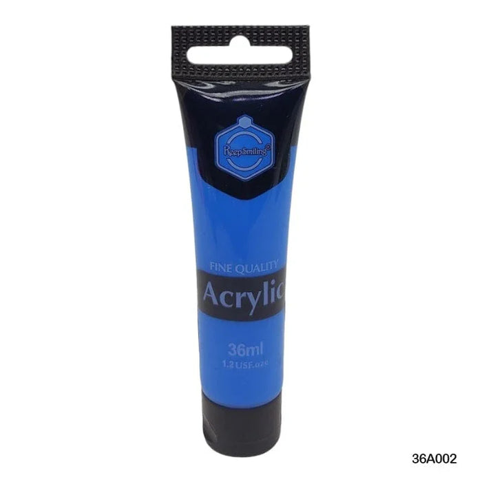 Neon Blue Acrylic Paint - 36ml Tube - Vibrant Color