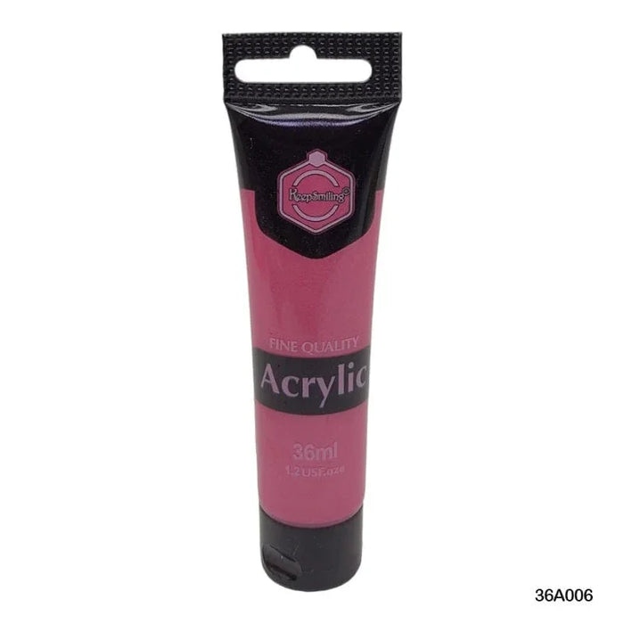 Neon Shiny Pink Acrylic Paint - 36ml Tube - Luminous Effect