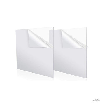 Acrylic Sheet Square 2Mm 1Pc 8X8 (As88)  (Pack of 4)