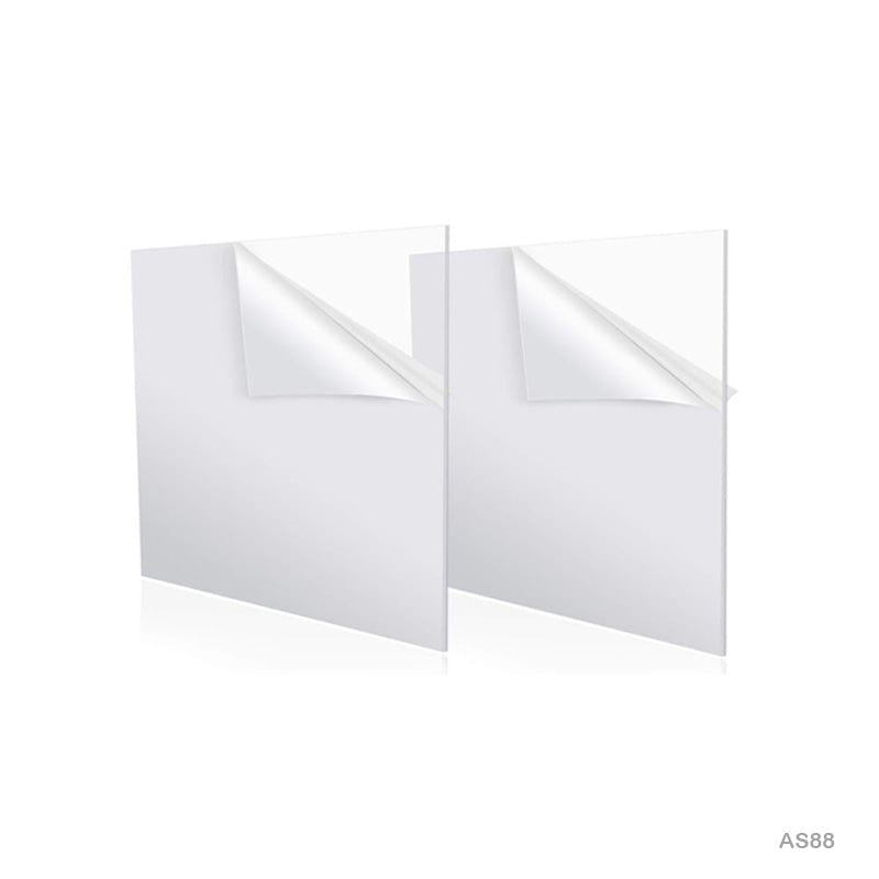 MG Traders Acrylic Sheets & Cutouts Acrylic Sheet Square 2Mm 1Pc 8X8 (As88)  (Pack of 4)