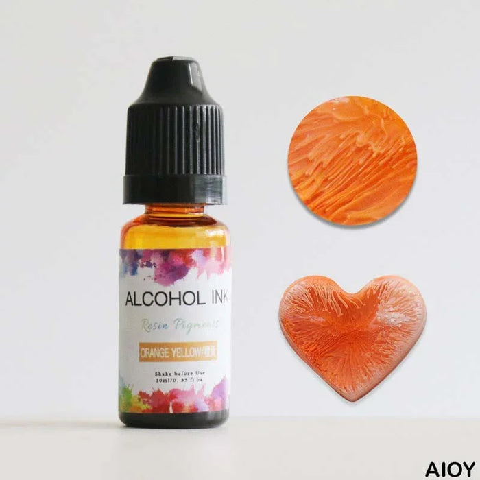 Vibrant Orange Yellow Alcohol Ink (10ml) for Resin & Art
