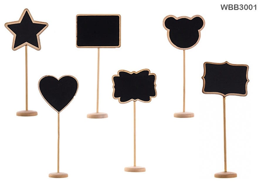 MG Traders All Kinds Boards (white,notice,black,slate) Wooden Black Board With Stand Cc (Wbb3001)  (Pack of 6)