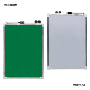 MG Traders All Kinds Boards (white,notice,black,slate) Writing Green N White Board Magnetic 20X30Cm