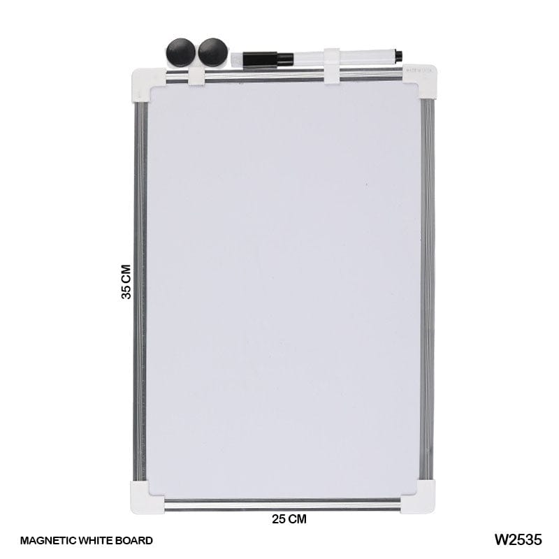 MG Traders All Kinds Boards (white,notice,black,slate) Writing White Board Magnetic 25X35Cm