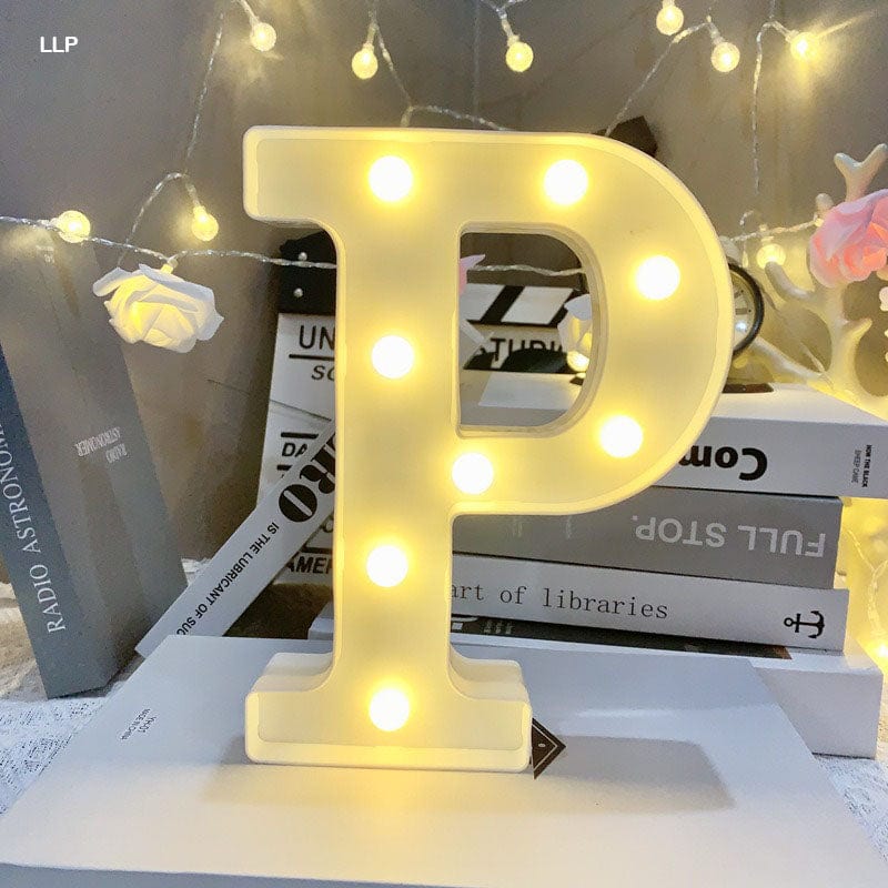 MG Traders Alphabet Led Letter P (8")