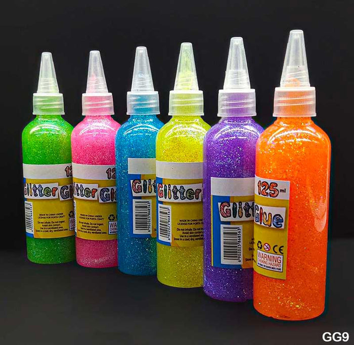 Glitter Glue Bright 6 Colour 120Ml (Gg9)