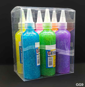 Glitter Glue Bright 6 Colour 120Ml (Gg9)