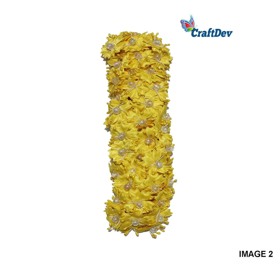 MG Traders Artificial Flower 2432-1 Cloth Flower 72Pcs Yellow