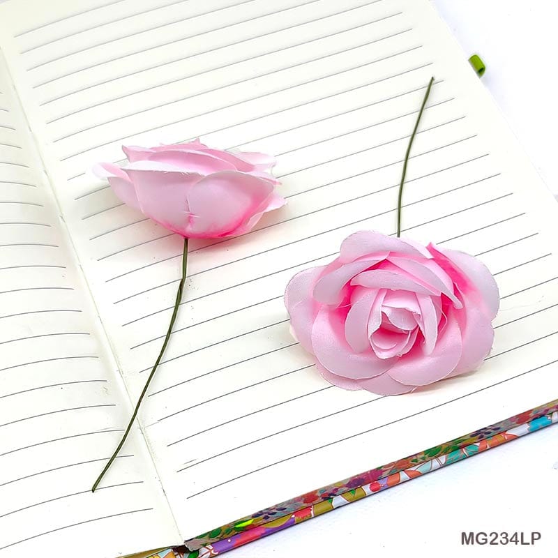MG Traders Artificial Flower Mg23-4Lp Rose Flower Light Pink 30Pc