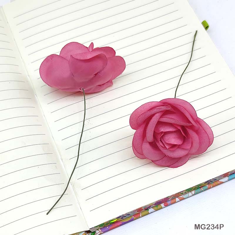 MG Traders Artificial Flower Mg23-4P Rose Flower Pink 30Pc