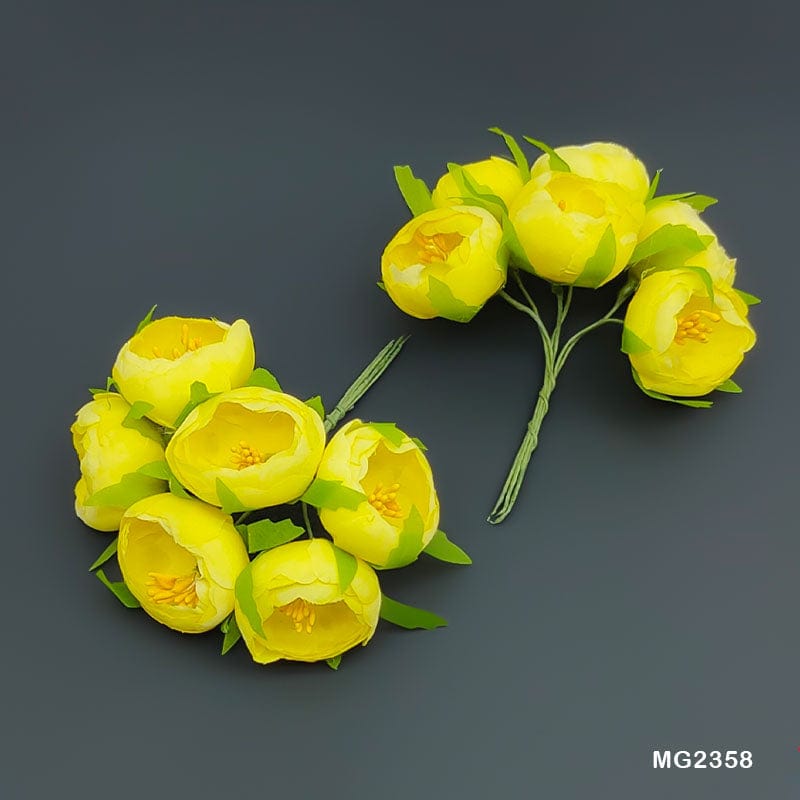 MG Traders Artificial Flower Mg235-8 Cloth Peony Flower Big 30Pcs