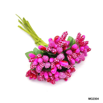 MG Traders Artificial Flower Pollen 2 Tone Makay Dark Pink (Mg2304)