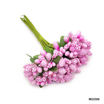MG Traders Artificial Flower Pollen 2 Tone Makay Light Pink (Mg2308)