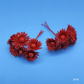 MG Traders Artificial Flowers 32-7R Glitter Flower 72Pcs Red