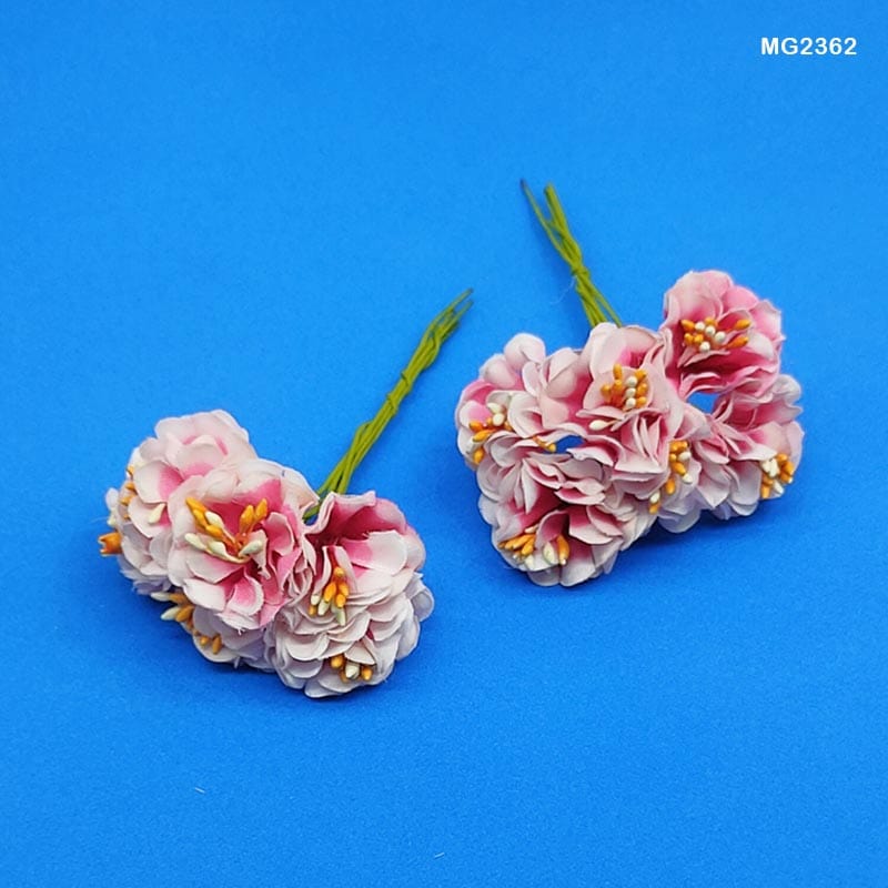 MG Traders Artificial Flowers Mg236-2 Cloth Flower 72Pc Light Pink