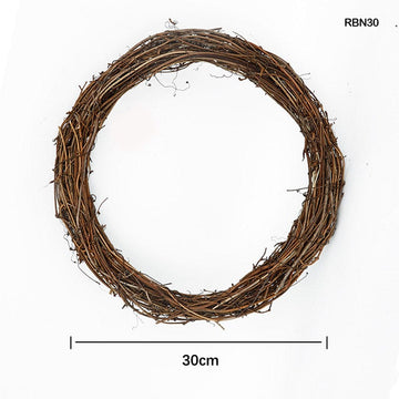 Rbn30 Ring Wreath Rattan Wicker Natural Brown Diy 30Cm