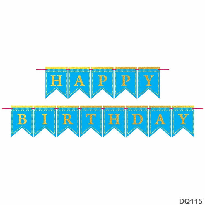Happy Birthday Glitter Banner       Code  Dq115