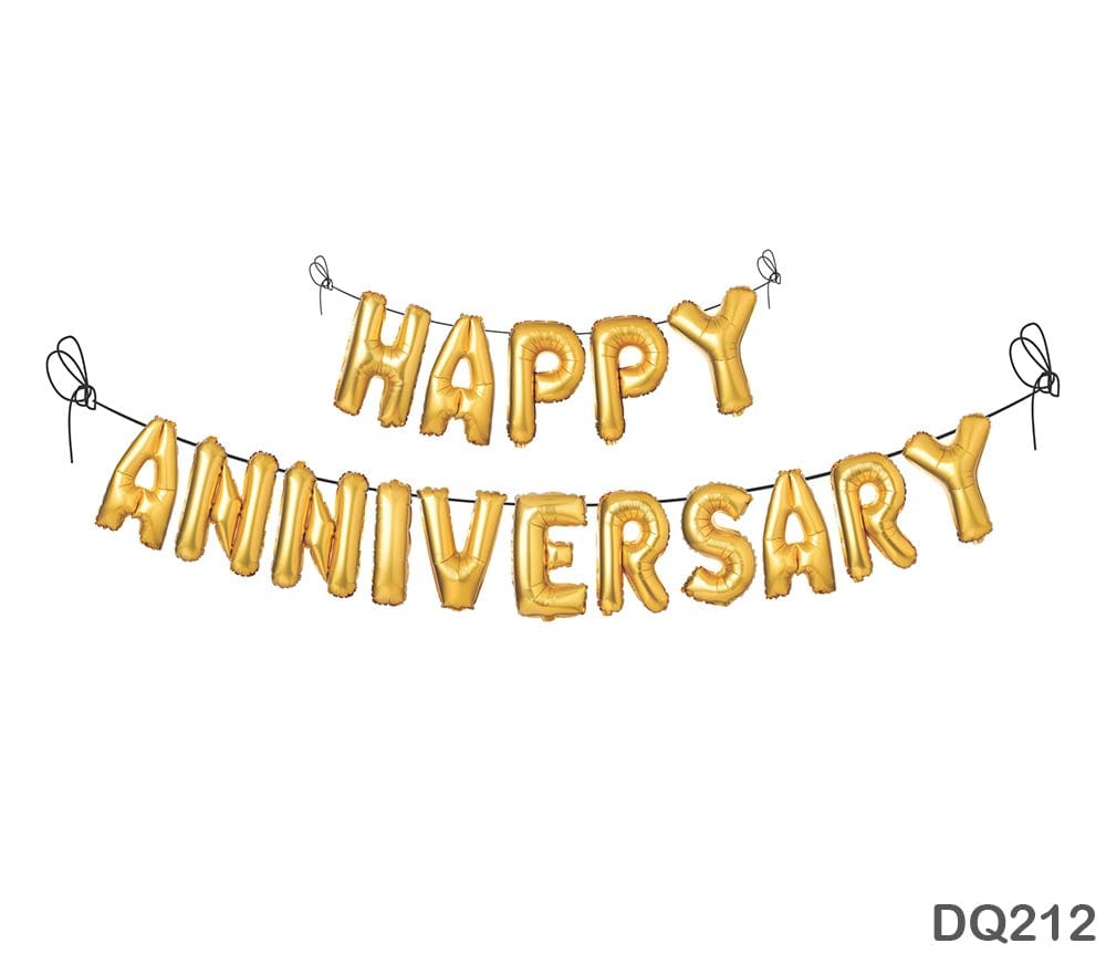 MG Traders Balloon & Party Products Dq212 Happy Anniversary Foil Print Baner