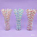 MG Traders Balloon & Party Products Paper Straw Plain Heart 25Pcs (Mg231-4)  (Pack of 6)