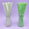 MG Traders Balloon & Party Products Paper Straw Plain Small Dots 25Pcs (Mg231-3)  (Pack of 6)