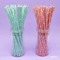 MG Traders Balloon & Party Products Paper Straw Plain Star 25Pcs (Mg231-5)  (Pack of 6)