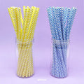 MG Traders Balloon & Party Products Paper Straw Plain Zigzag 25Pcs (Mg231-6)  (Pack of 6)