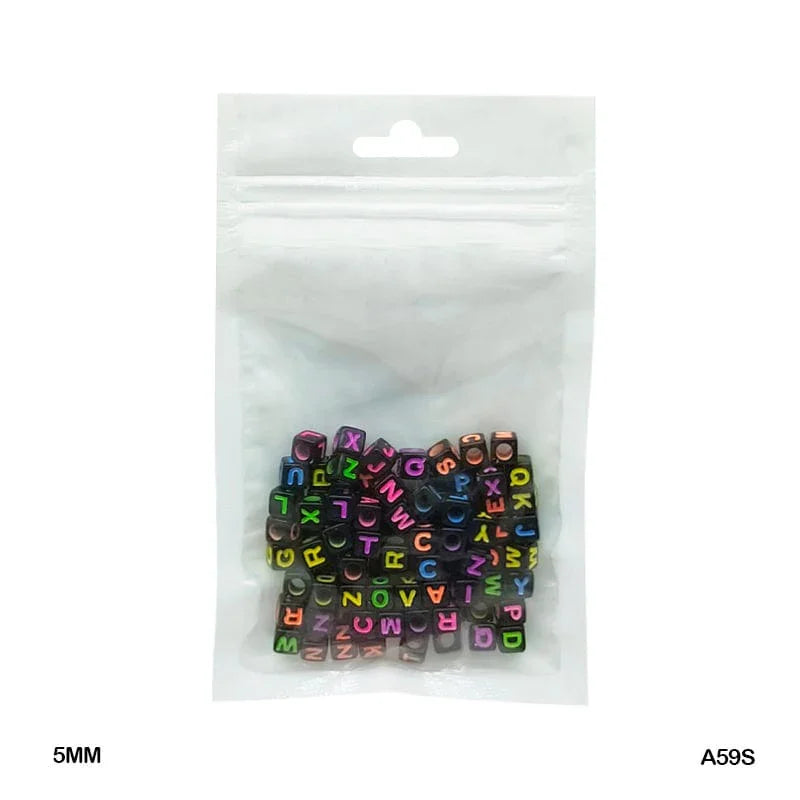 MG Traders Beads Bracelet Beads Plastic 20Gm 5Mm (A59S)