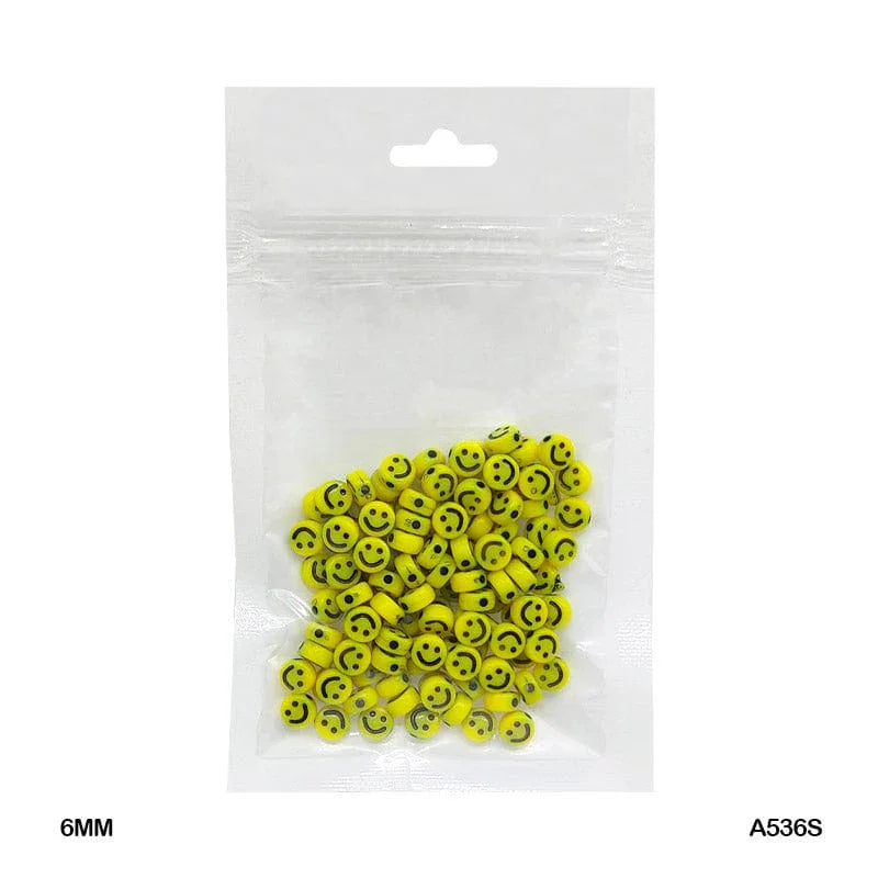 MG Traders Beads Bracelet Beads Plastic 20Gm 6Mm (A536S)