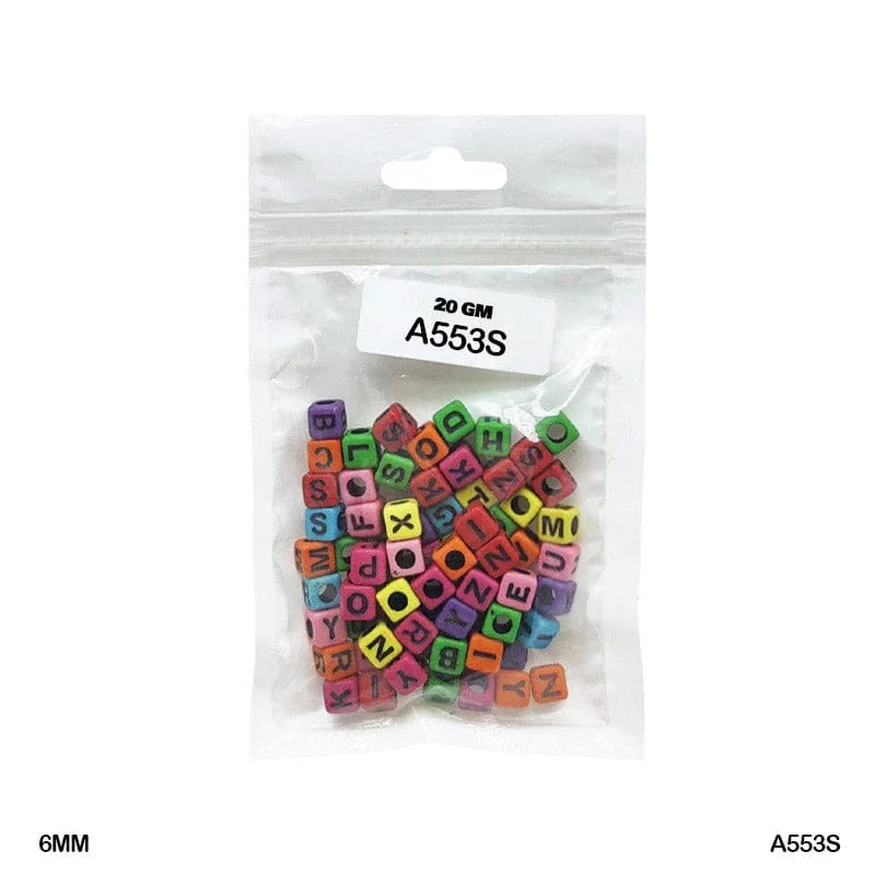 MG Traders Beads Bracelet Beads Plastic 20Gm 6Mm (A553S)