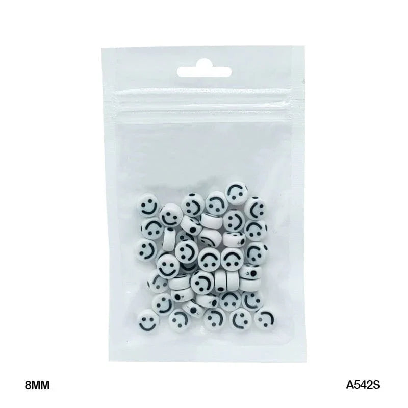 MG Traders Beads Bracelet Beads Plastic 20Gm 8Mm (A542S)