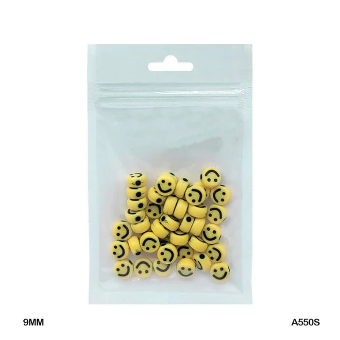 Bracelet Beads Plastic 20Gm 8Mm (A550S)