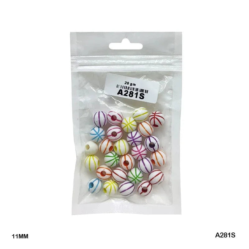 MG Traders Beads Bracelet Beads Plastic 20Gm (A281S)