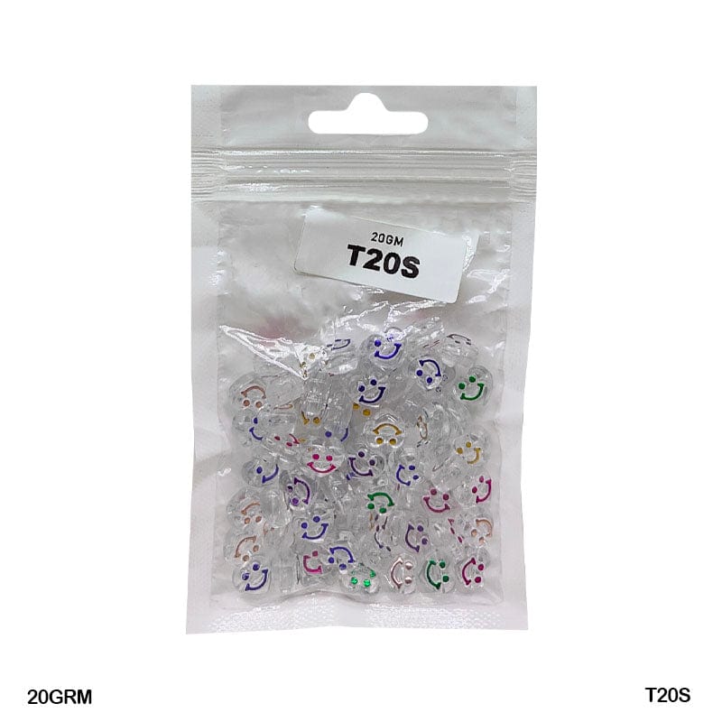 MG Traders Beads Bracelet Beads Plastic 20Gm (T20S)