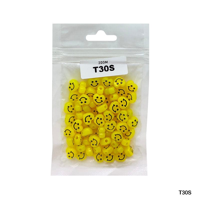 MG Traders Beads Bracelet Beads Plastic 20Gm (T30S)