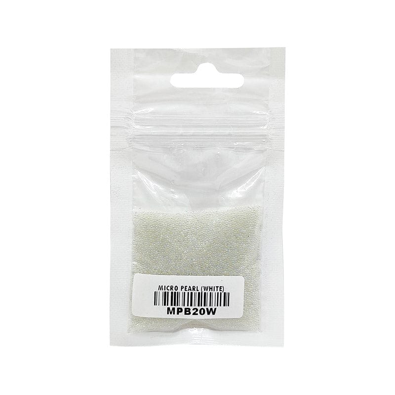 MG Traders Beads Micro Pearl Beads (Mpb20W) White 20Gm Pkt