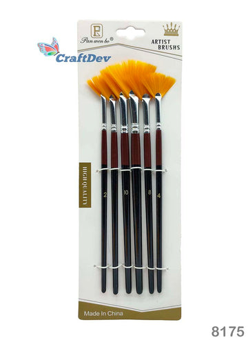 MG Traders Brush 8175 Fan Painting Brush 6Pc