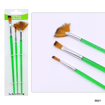 9821 3 Pc Paint Brush Set