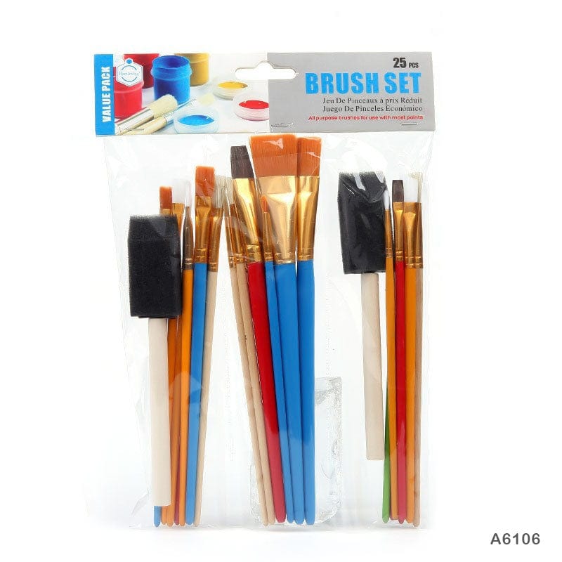 MG Traders Brush A6106 25Pcs Art Brush Kit For Beginner