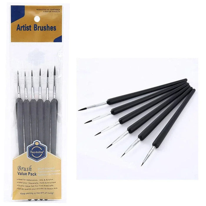 6Pc Paint Brush Ultra Thin
