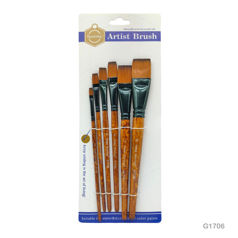 MG Traders Brush G1706 6Pc Paint Brush Flat